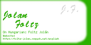 jolan foltz business card